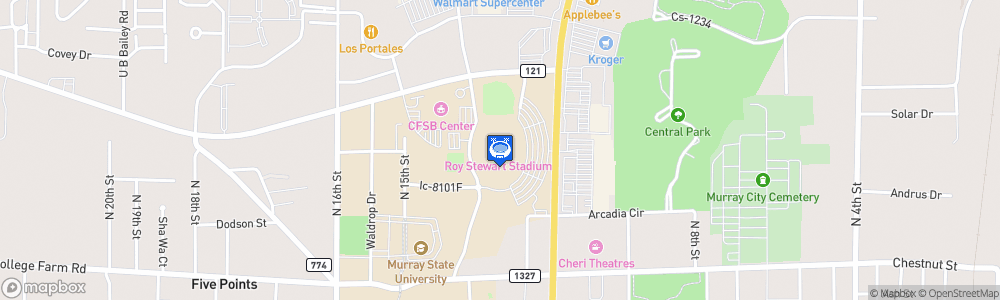 Static Map of Roy Stewart Stadium