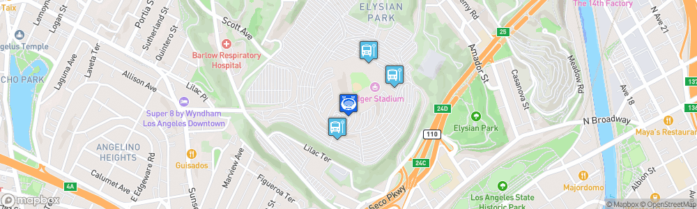 Static Map of Dodger Stadium