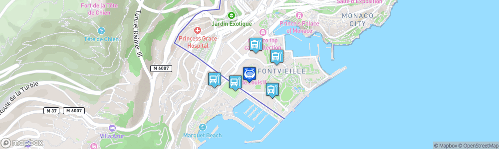 Static Map of Stade Louis-II