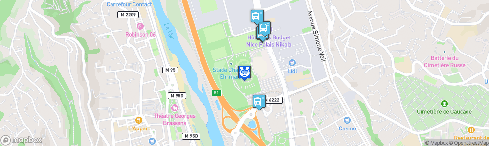 Static Map of Stade Charles-Ehrmann