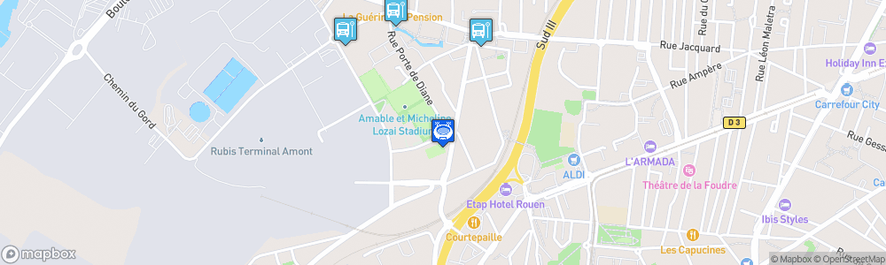 Static Map of Stade Amable-et-Micheline-Lozai