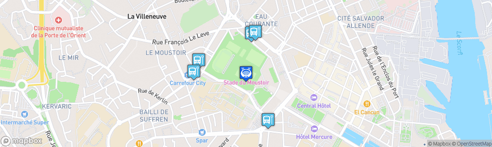 Static Map of Stade du Moustoir