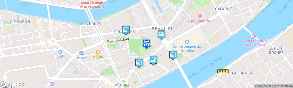 Static Map of Terrain du complexe sportif Mangin-Beaulieu