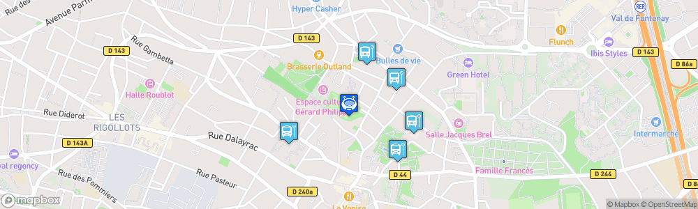 Static Map of Stade André Laurent