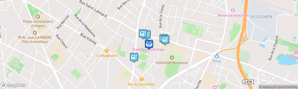 Static Map of Stade Raymond Kopa