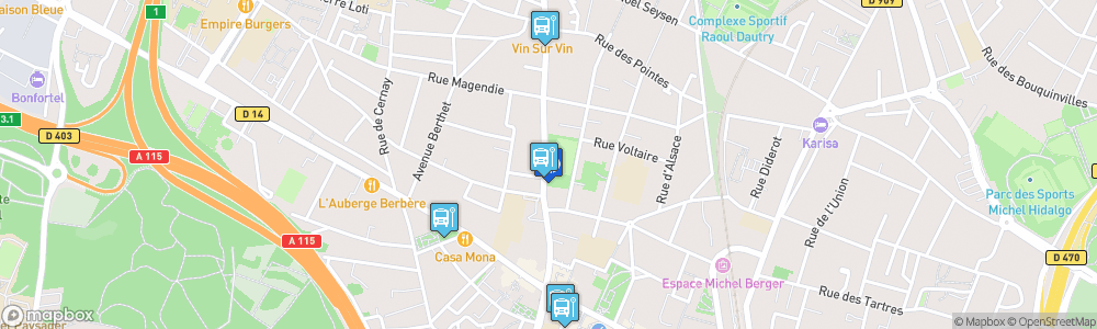 Static Map of Stade Auguste Delaune, Sannois