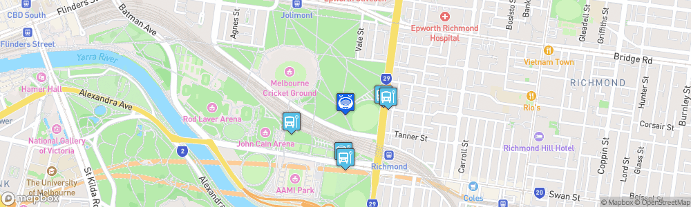 Static Map of Richmond Stadium