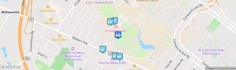 Static Map of Bob Ford Field at Tom & Mary Casey Stadium