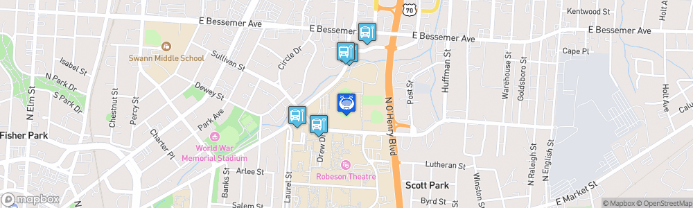 Static Map of Truist Stadium