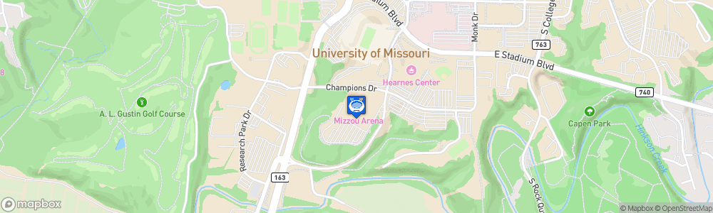 Static Map of Mizzou Arena