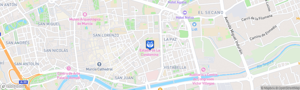 Static Map of Estadio de La Condomina