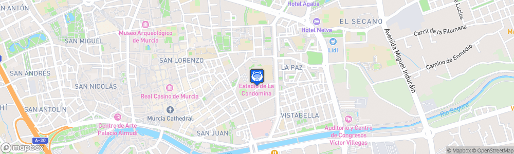 Static Map of Estadio de La Condomina