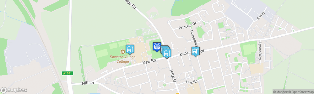 Static Map of Sawston stadium