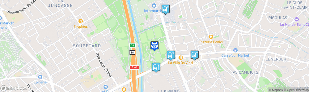 Static Map of Stade Municipal de Balma