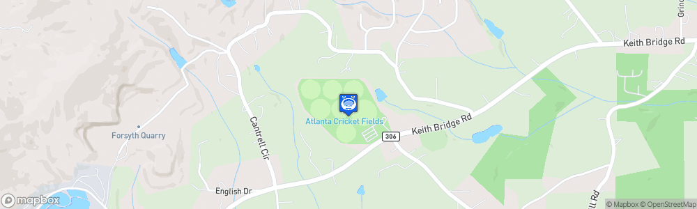 Static Map of Atlanta Cricket Fields