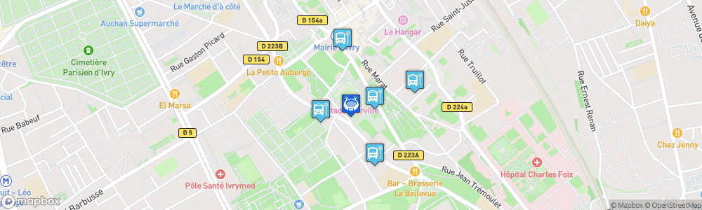 Static Map of Stade Edouard Clerville