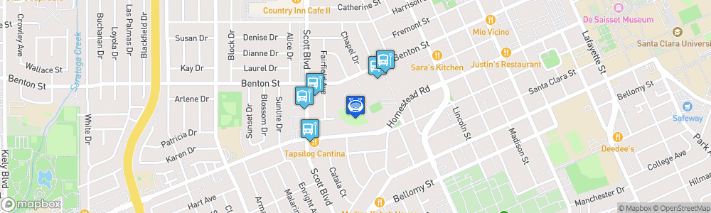 Static Map of Santa Clara Cricket Club