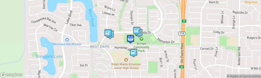 Static Map of Arroyo Park Cricket Field