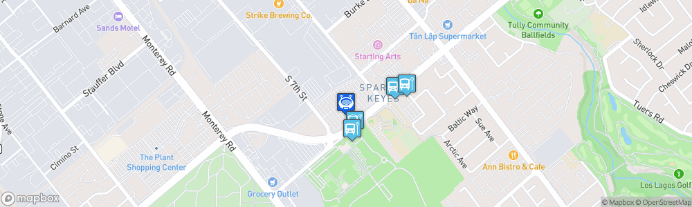 Static Map of San Jose Cricket Field