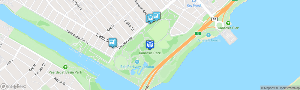 Static Map of Canarsie Park