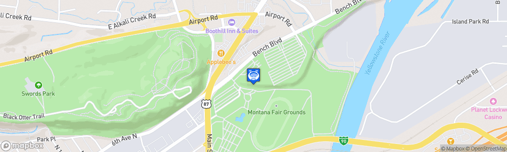 Static Map of MetraPark Arena