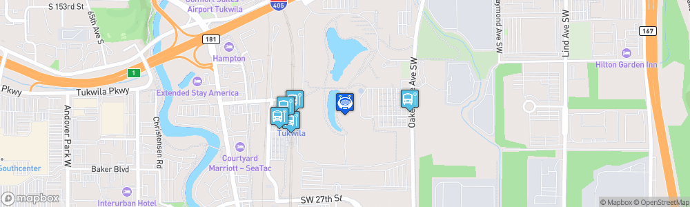 Static Map of Sounders FC Center at Longacres