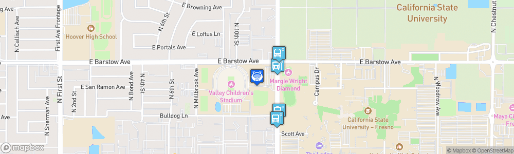 Static Map of Fresno State Soccer Stadium