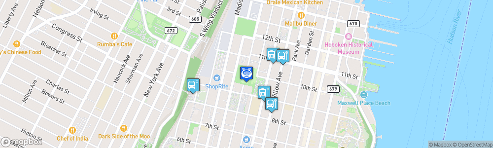 Static Map of John F. Kennedy Stadium at Hoboken