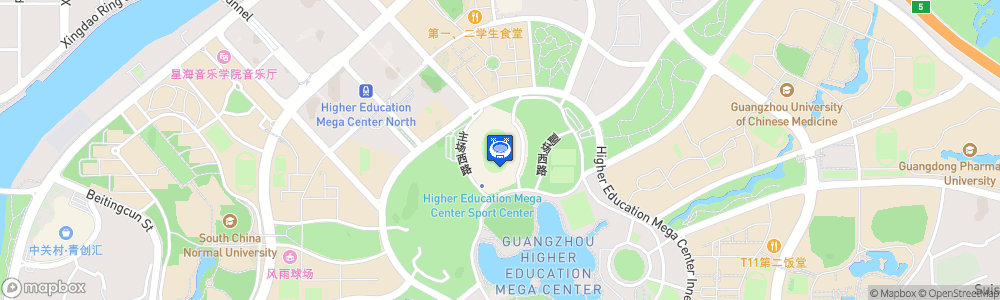 Static Map of Guangzhou Higher Education Mega Center Central Stadium