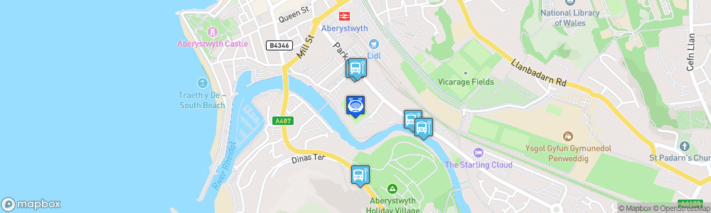 Static Map of Aberystwyth University Stadium