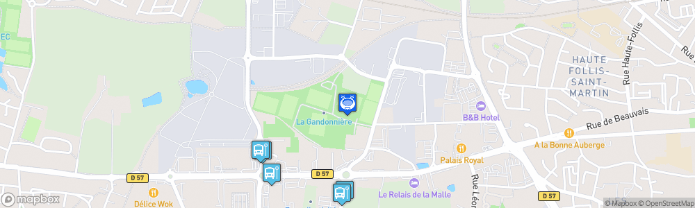 Static Map of Stade des Gandonnières