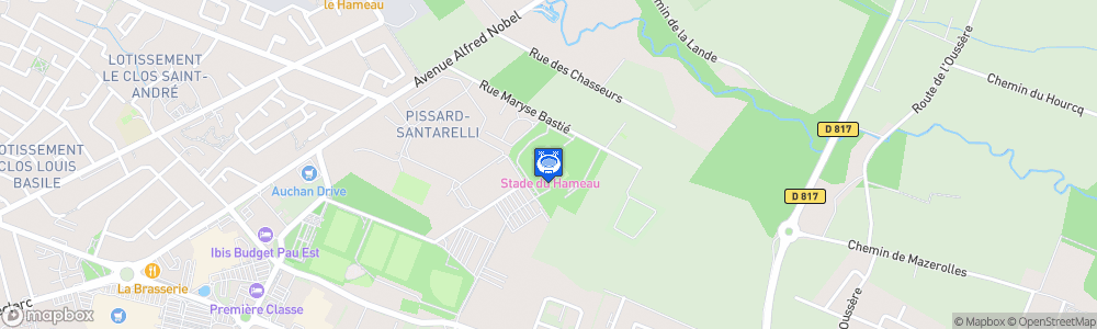 Static Map of Stade du Hameau