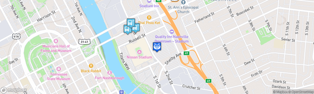 Static Map of New Titans Stadium