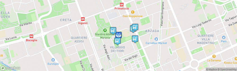 Static Map of Stadio del ghiaccio Agorà