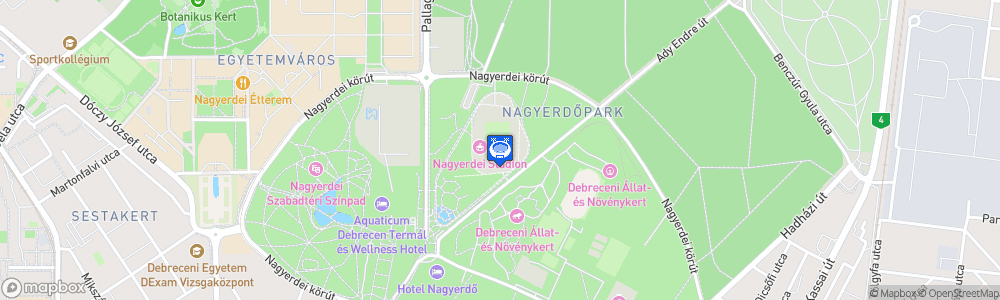 Static Map of Nagyerdei Stadion