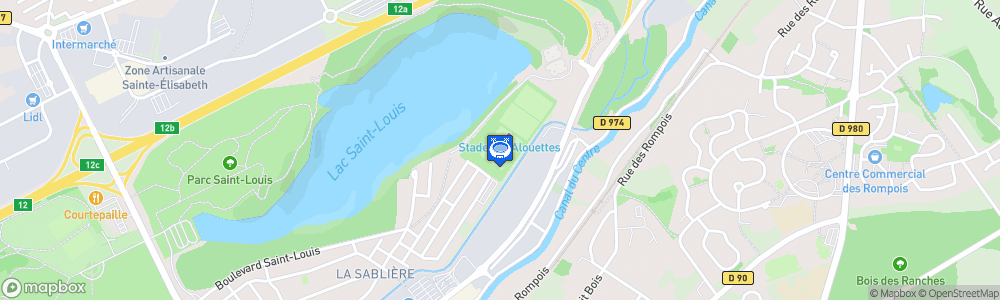 Static Map of Stade des Alouettes