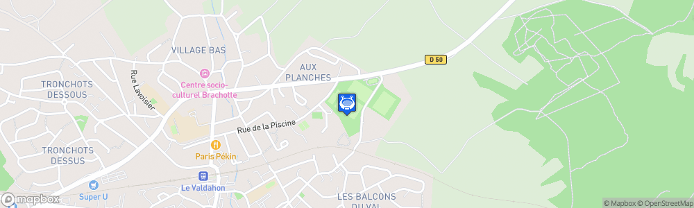 Static Map of Stade de la Combe Bourdon