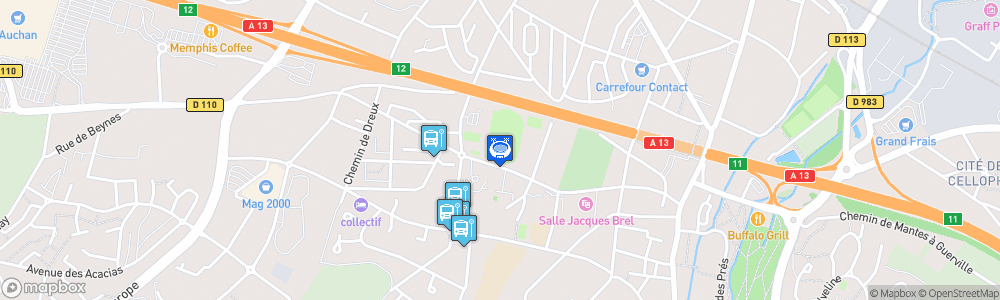 Static Map of Stade Aimé Bergeal