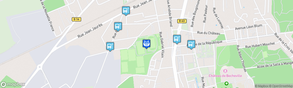 Static Map of Stade Léo-Lagrange, Les Mureaux