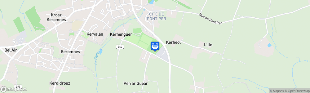 Static Map of Stade Pen Ar Guear