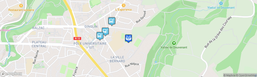 Static Map of Stade Chaptal