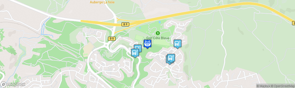 Static Map of Stade Michel Hidalgo, Sausset-les-Pins