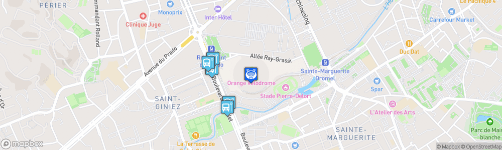 Static Map of Orange Vélodrome