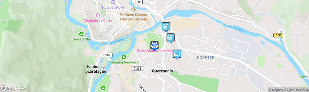 Static Map of Stade Santos Manfredi