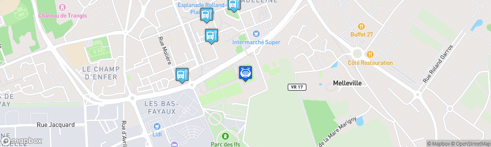 Static Map of Stade Mathieu Bodmer - Stade du Boulevard du 14 Juillet