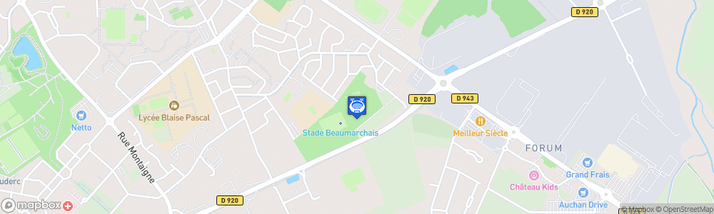 Static Map of Stade Claude Jamet