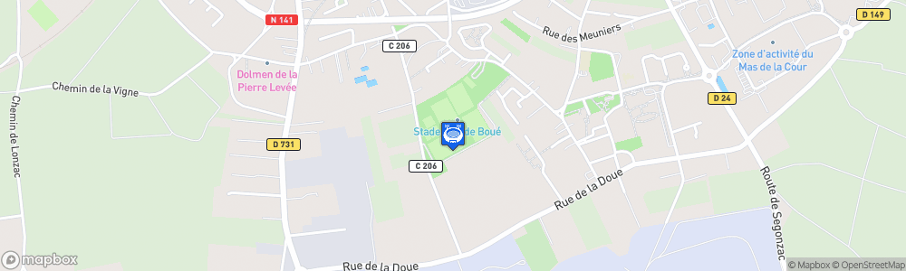 Static Map of Stade Claude Boué