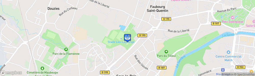 Static Map of Stade Léo-Lagrange, Maubeuge