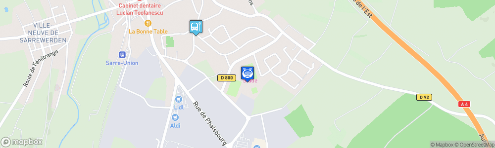 Static Map of Stade Omnisports de Sarre