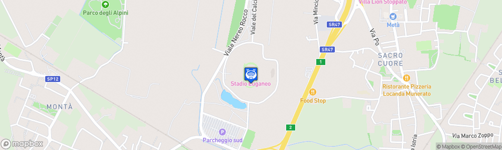 Static Map of Stadio Euganeo